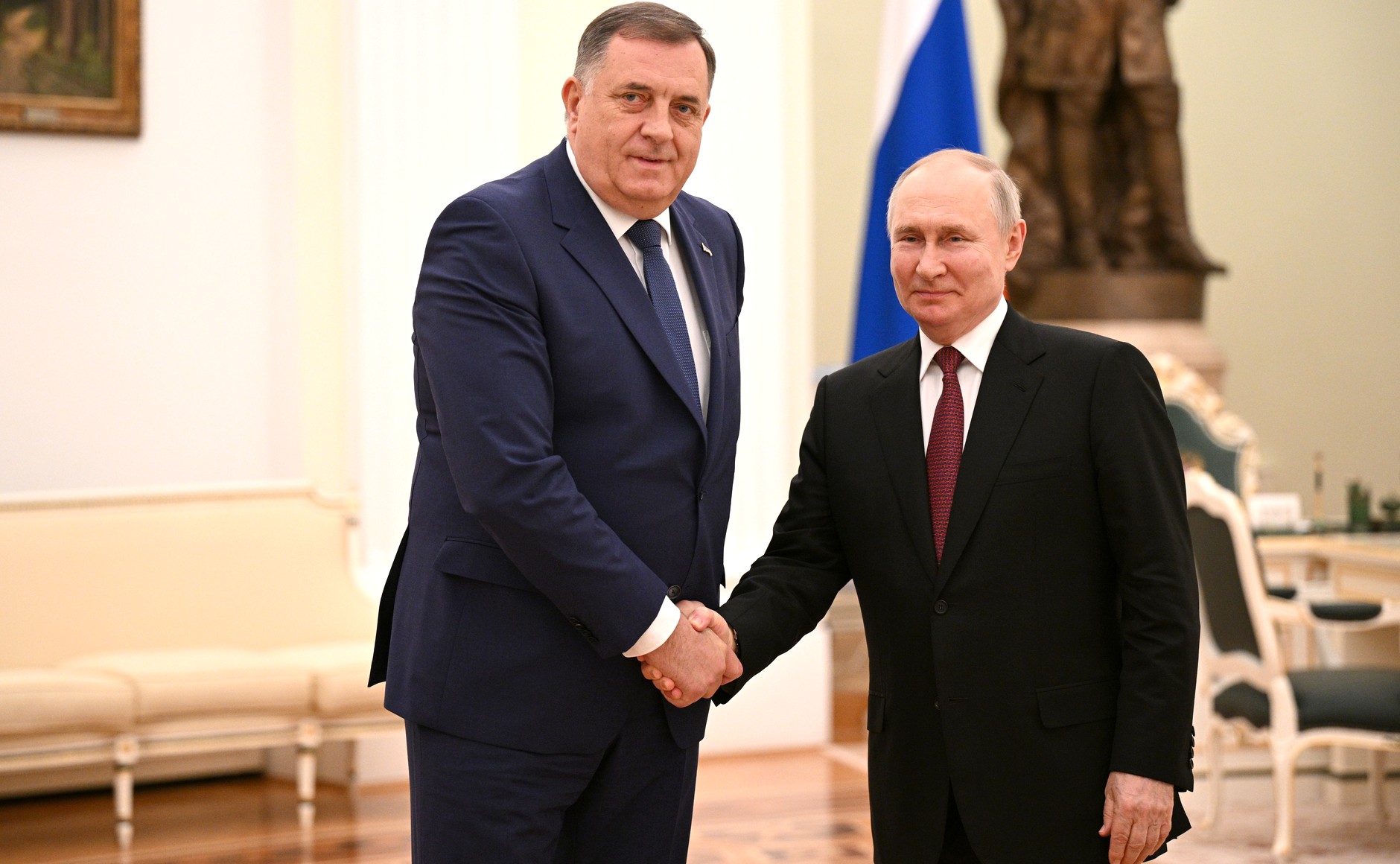 Milorad Dodik with Russian President Vladimir Putin