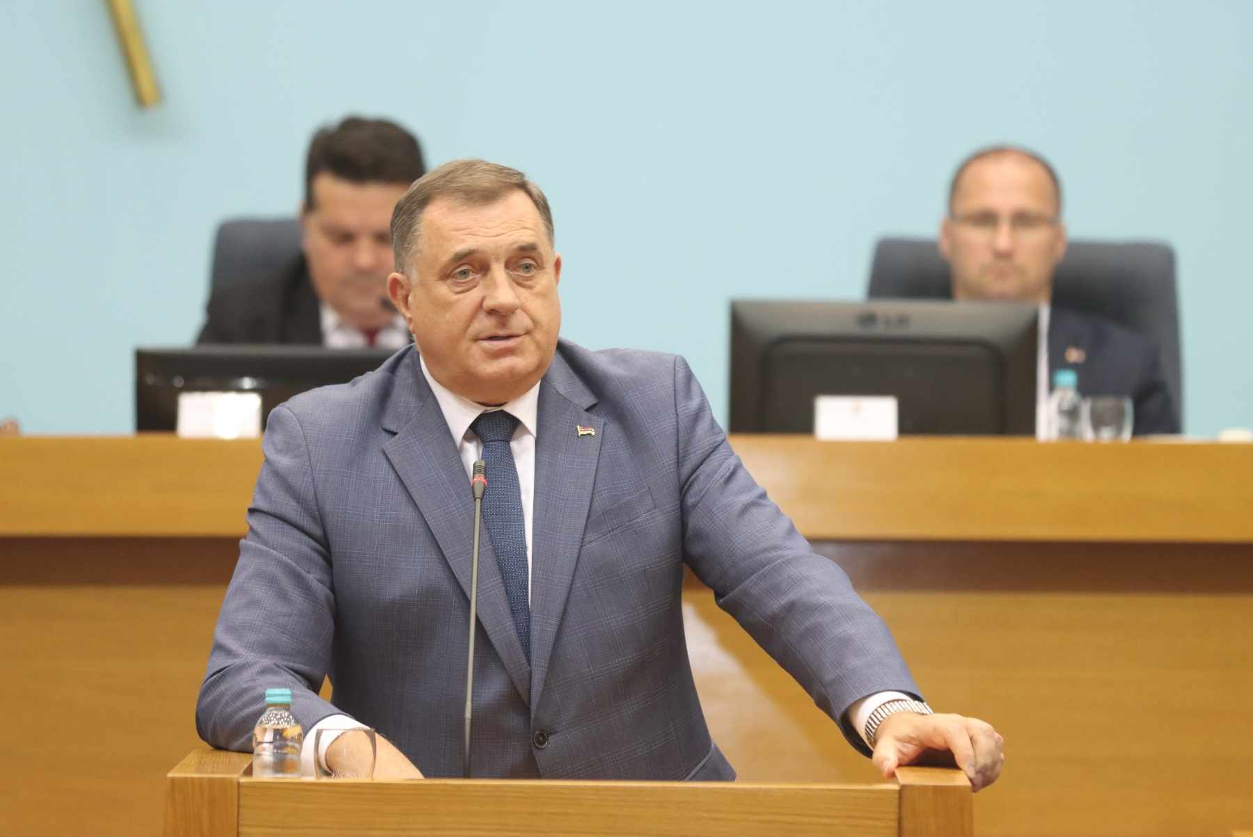 Milorad Dodik speaking before the National Assembly in Banja Luka