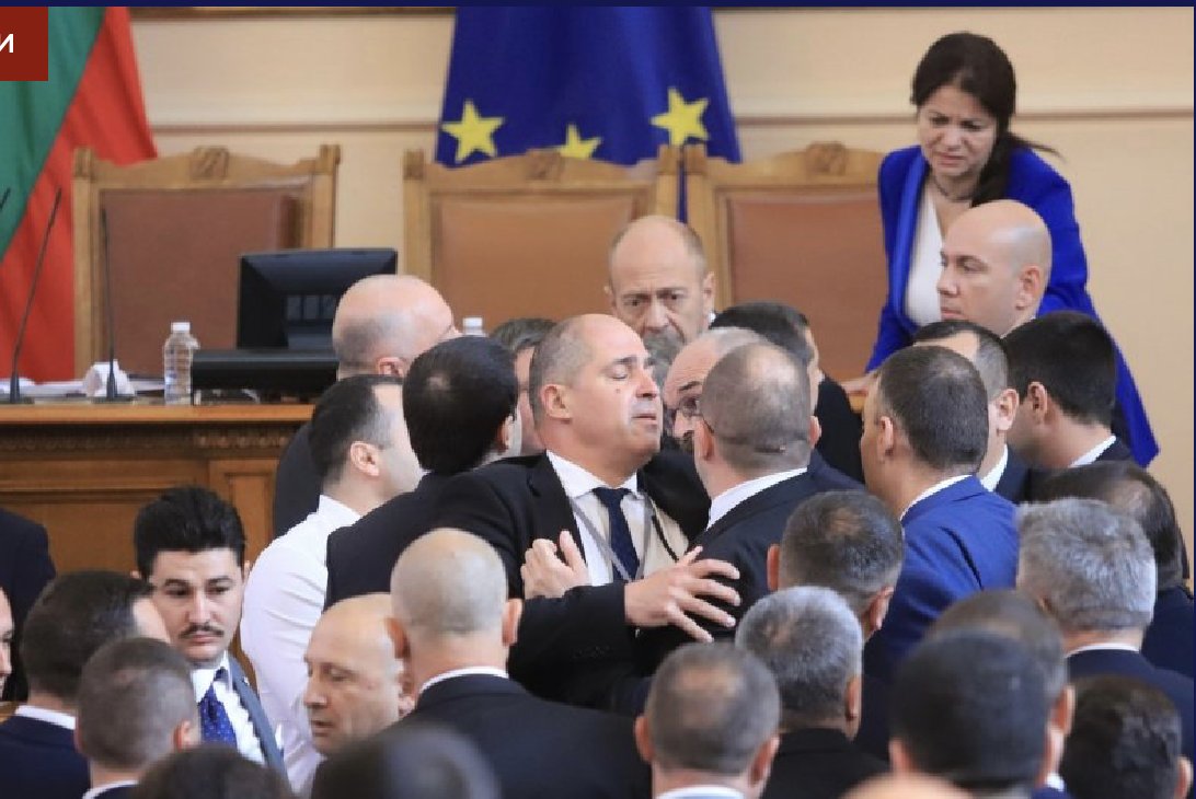 Scuffle in Bulgarian Parliament