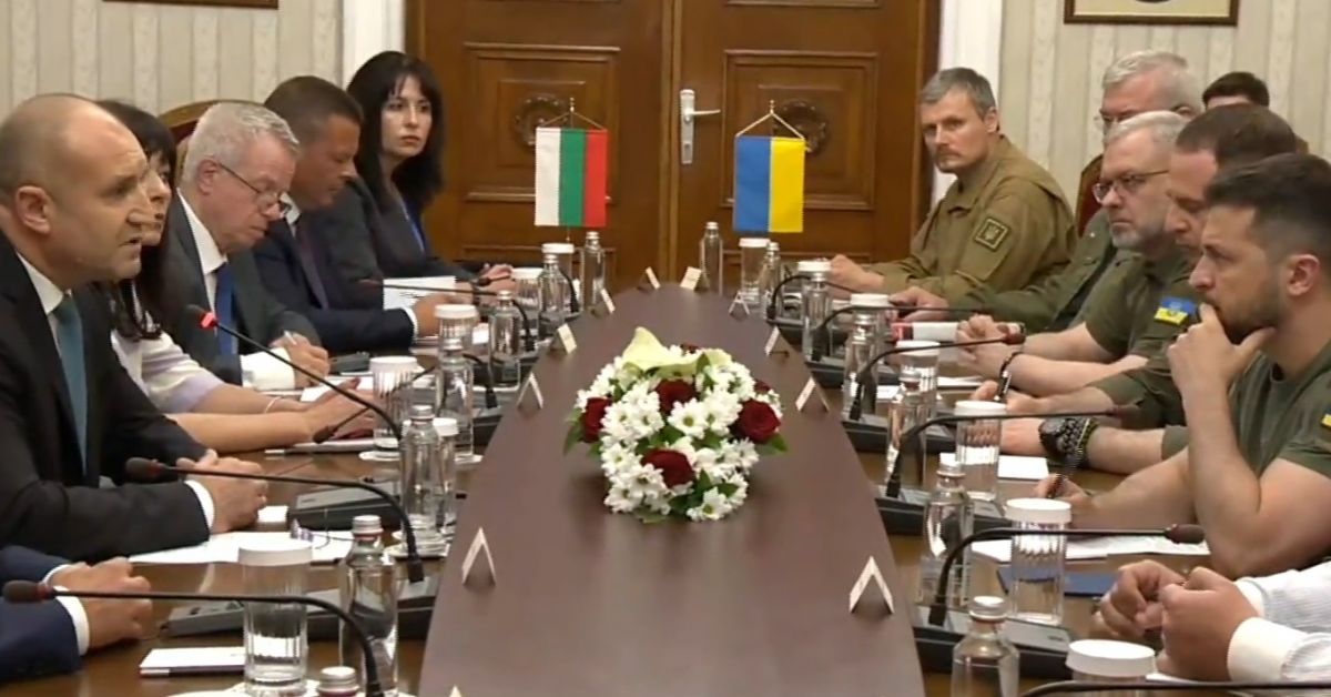 Zelensky meeting Bulgarian President Rumen Radev