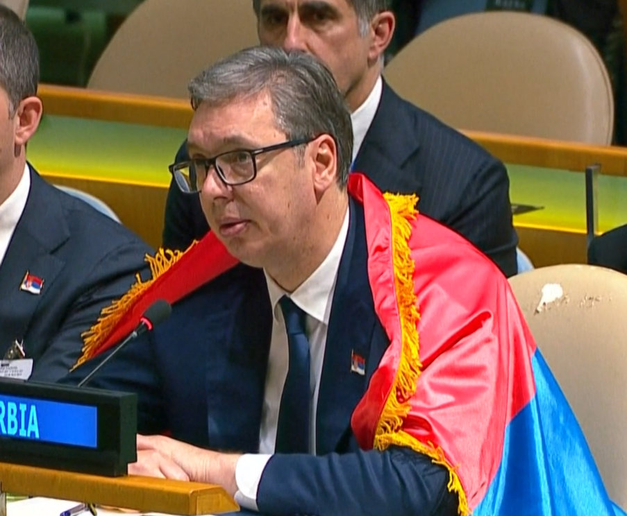 Serbian President Aleksandar Vučić at the UN General Assembly